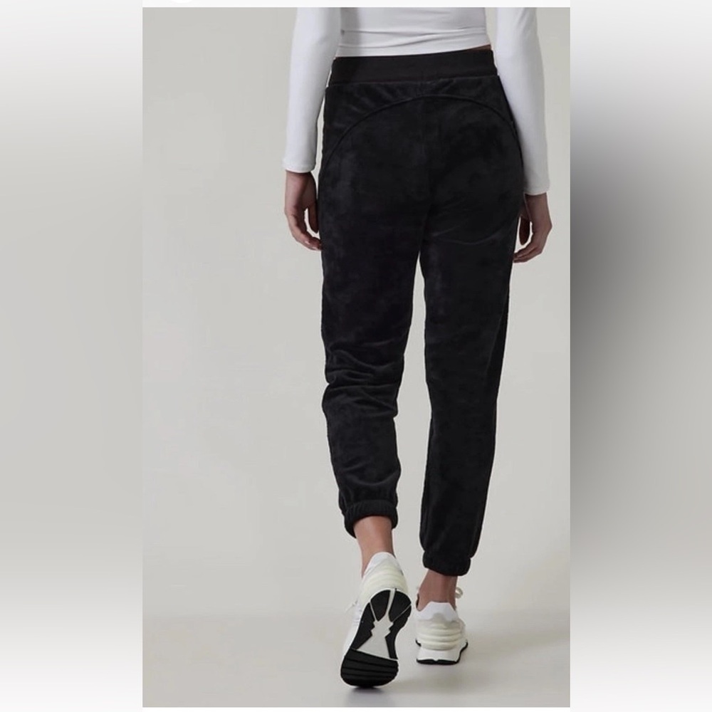 Athleta Double Cozy Karma Jogger Pant BLACK Size XS Soft Warm Pockets - Picture 2 of 12